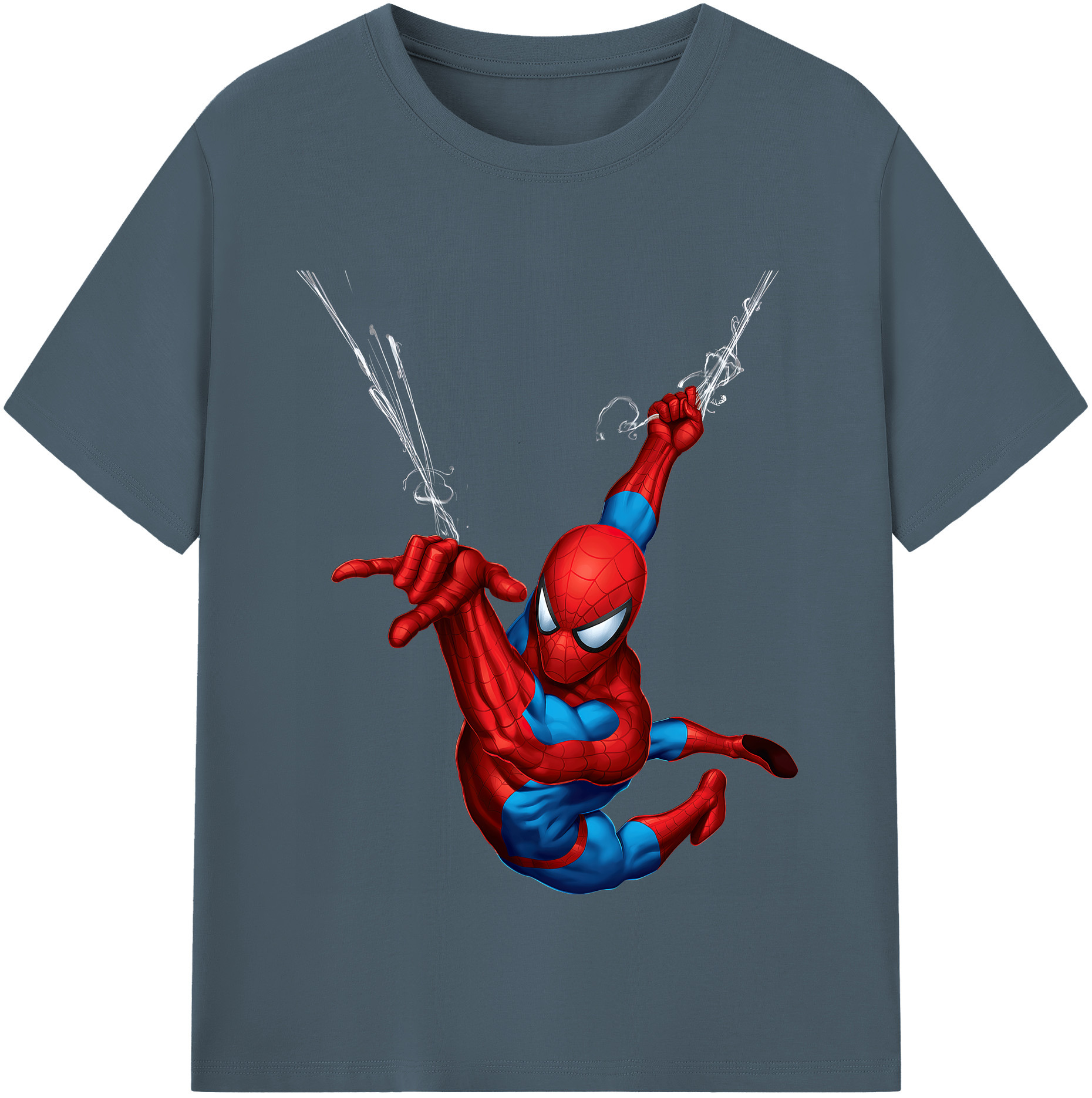 （画像用） Spider Man スパイダーマン 綿100％半袖Tシャツ（フロントプリント）